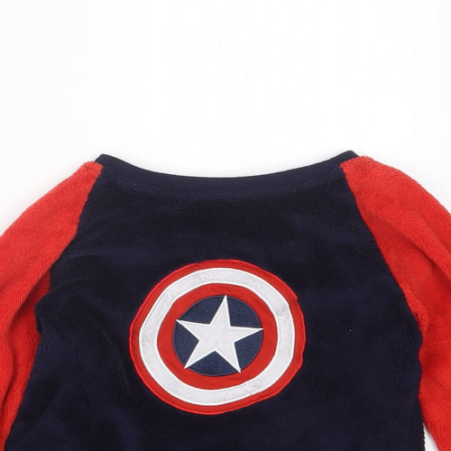 Rebel Boys Blue Geometric   Pyjama Top Size 8-9 Years  - Captain America