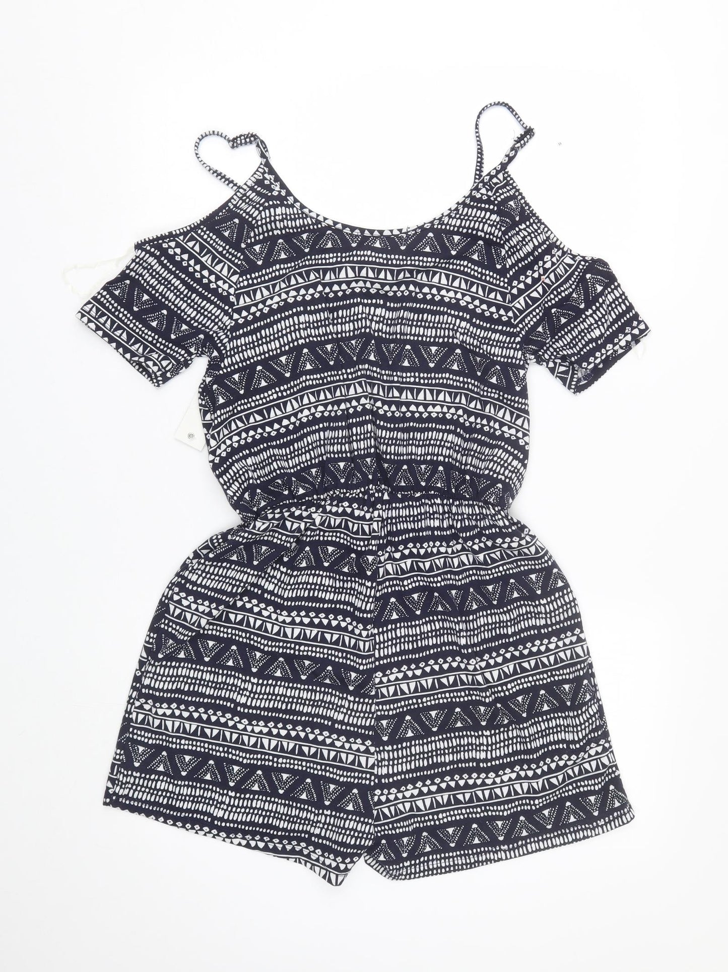 Magazine Womens Blue Fair Isle  Jumpsuit One-Piece Size M