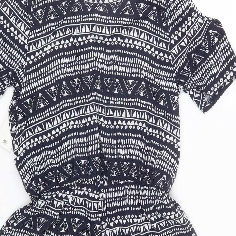 Magazine Womens Blue Fair Isle  Jumpsuit One-Piece Size M