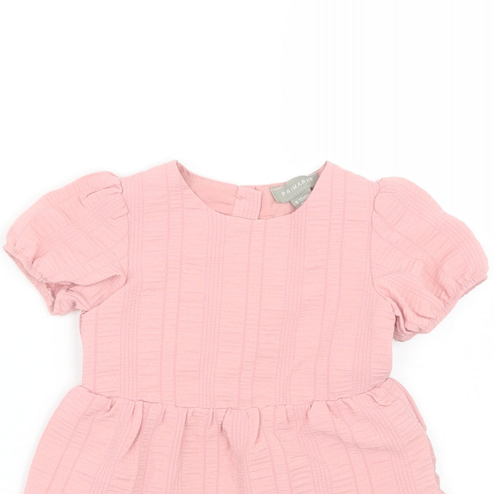 Primark Girls Pink   T-Shirt Dress  Size 9-12 Months