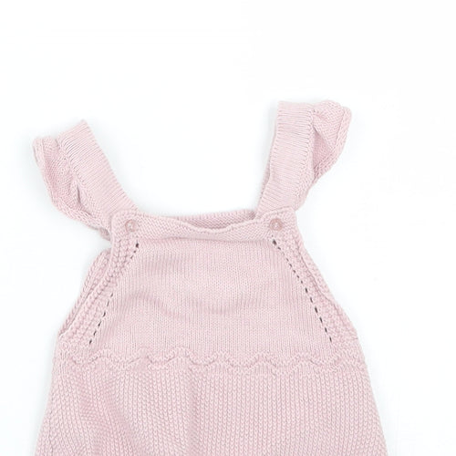 Little Nutmeg Girls Pink   Dungaree One-Piece Size 18-24 Months