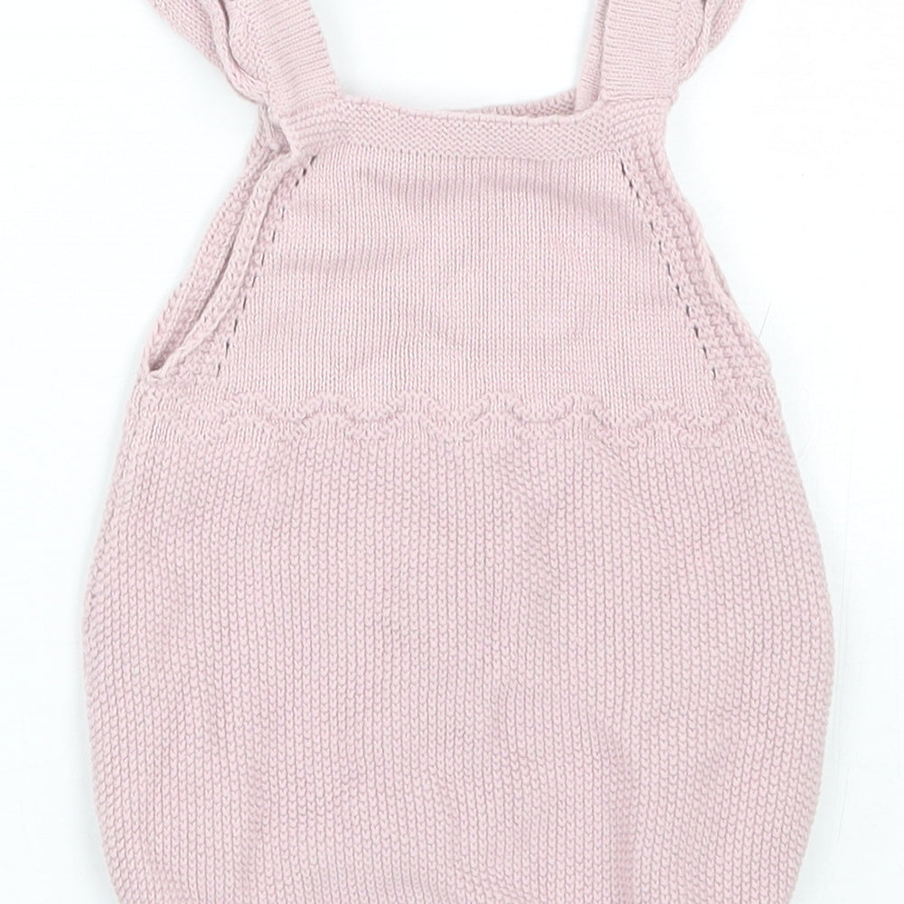 Little Nutmeg Girls Pink   Dungaree One-Piece Size 18-24 Months