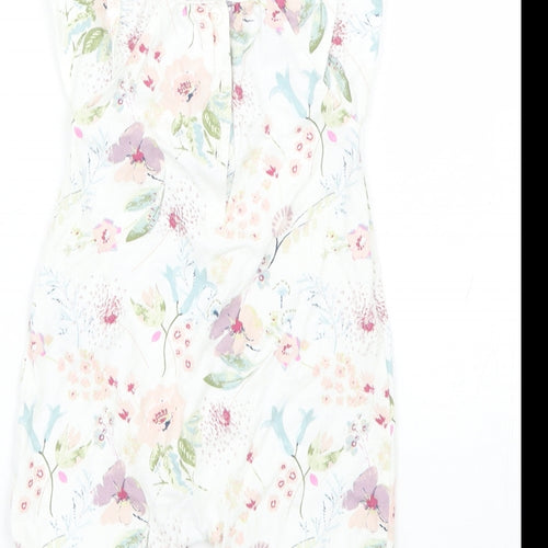 NEXT Girls White Floral  Coverall One-Piece Size 0-3 Months  - 0-1 Months