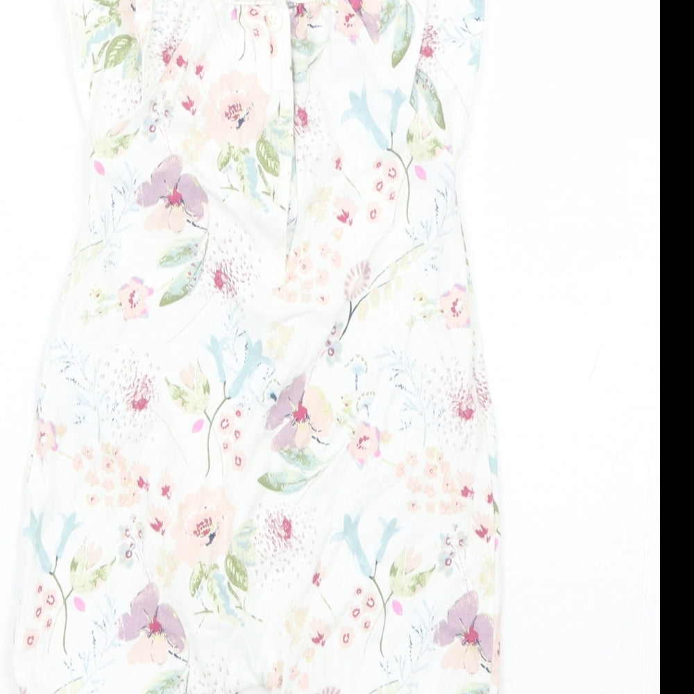NEXT Girls White Floral  Coverall One-Piece Size 0-3 Months  - 0-1 Months