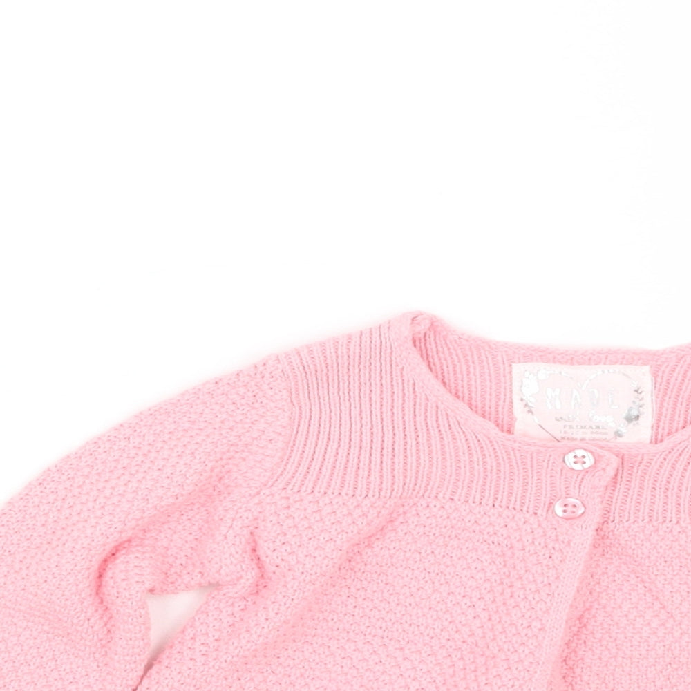 Primark Girls Pink   Cardigan Jumper Size 12-18 Months