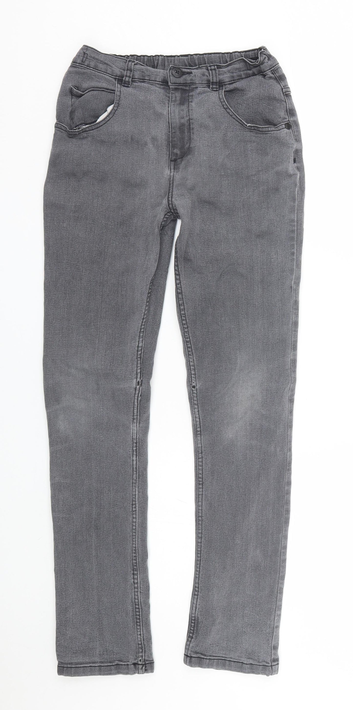 M&Co Boys Grey  Denim Skinny Jeans Size 12-13 Years