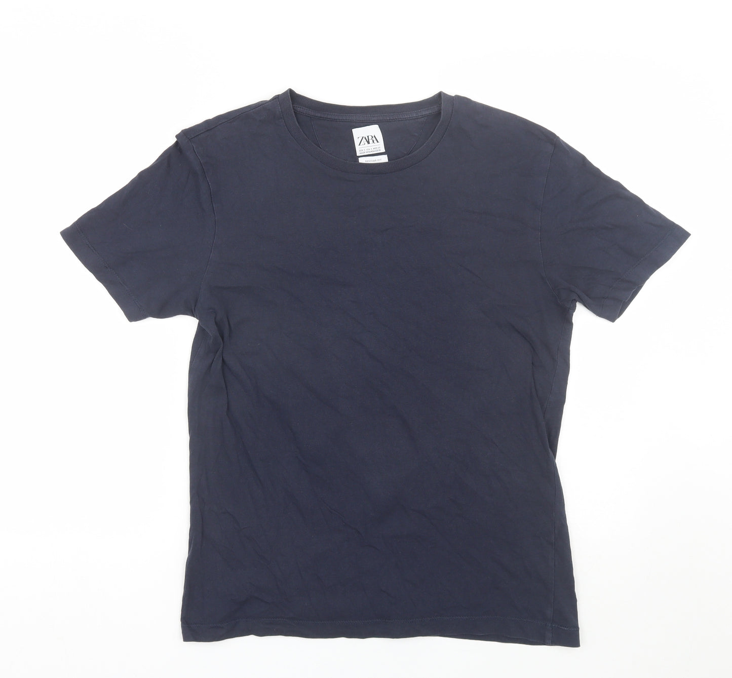 Zara Mens Blue    T-Shirt Size S