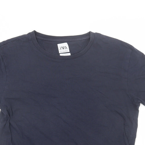 Zara Mens Blue    T-Shirt Size S