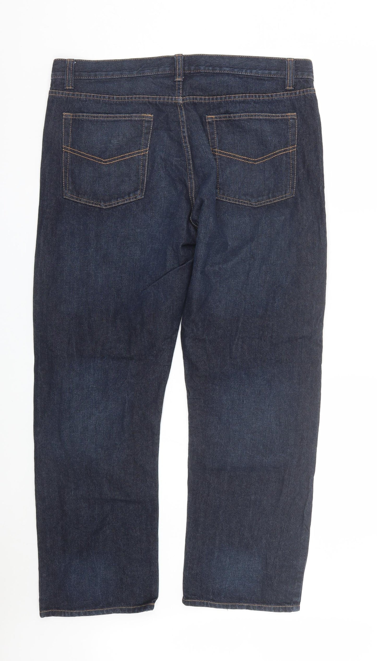 F&F Mens Blue  Denim Straight Jeans Size 38 L28 in