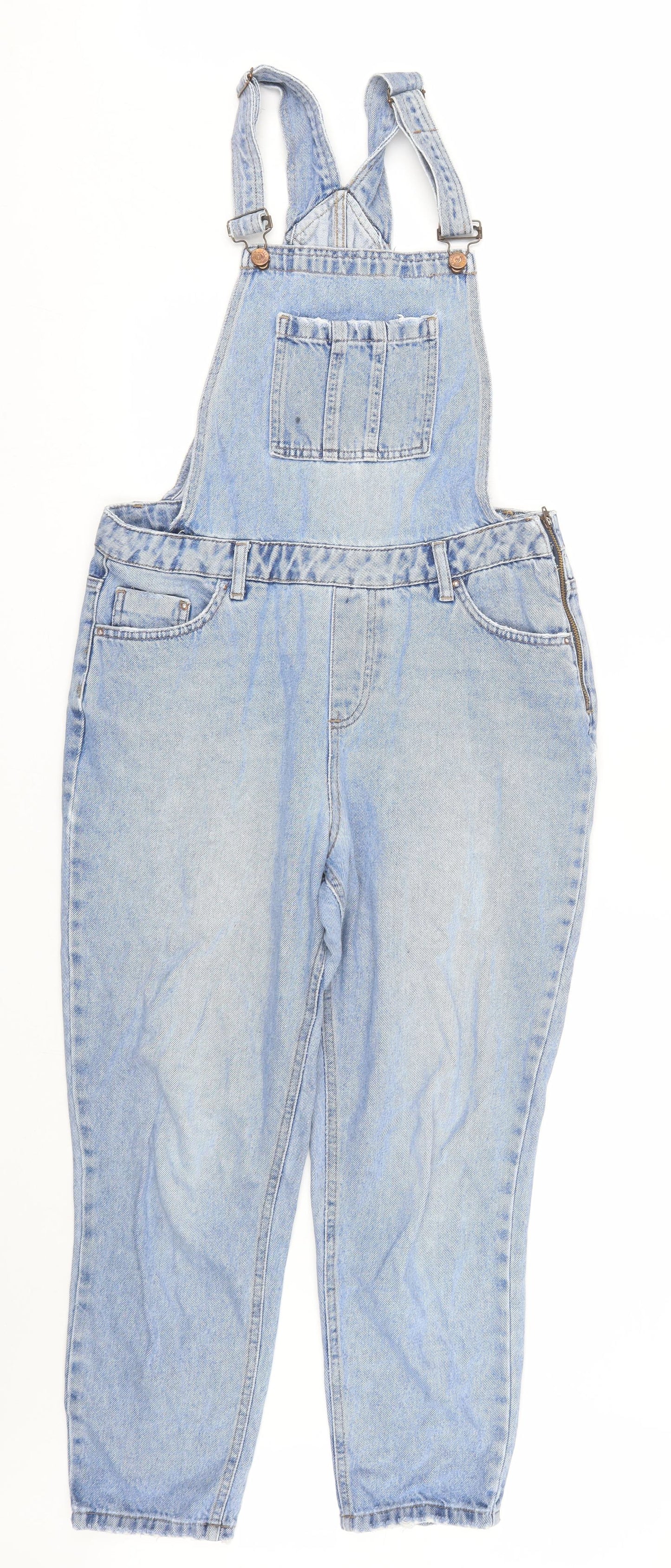 New Look Womens Blue  Denim Dungaree One-Piece Size 12 L25 in