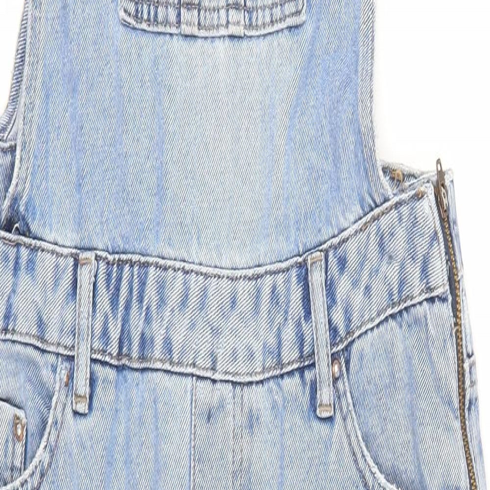 New Look Womens Blue  Denim Dungaree One-Piece Size 12 L25 in