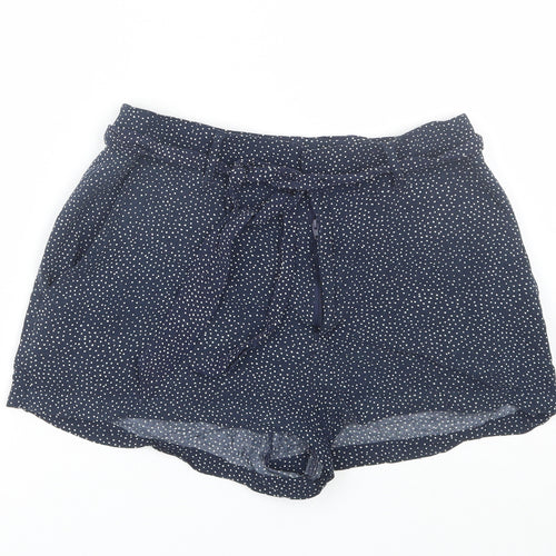 H&M Womens Blue Polka Dot  Cut-Off Shorts Size 8