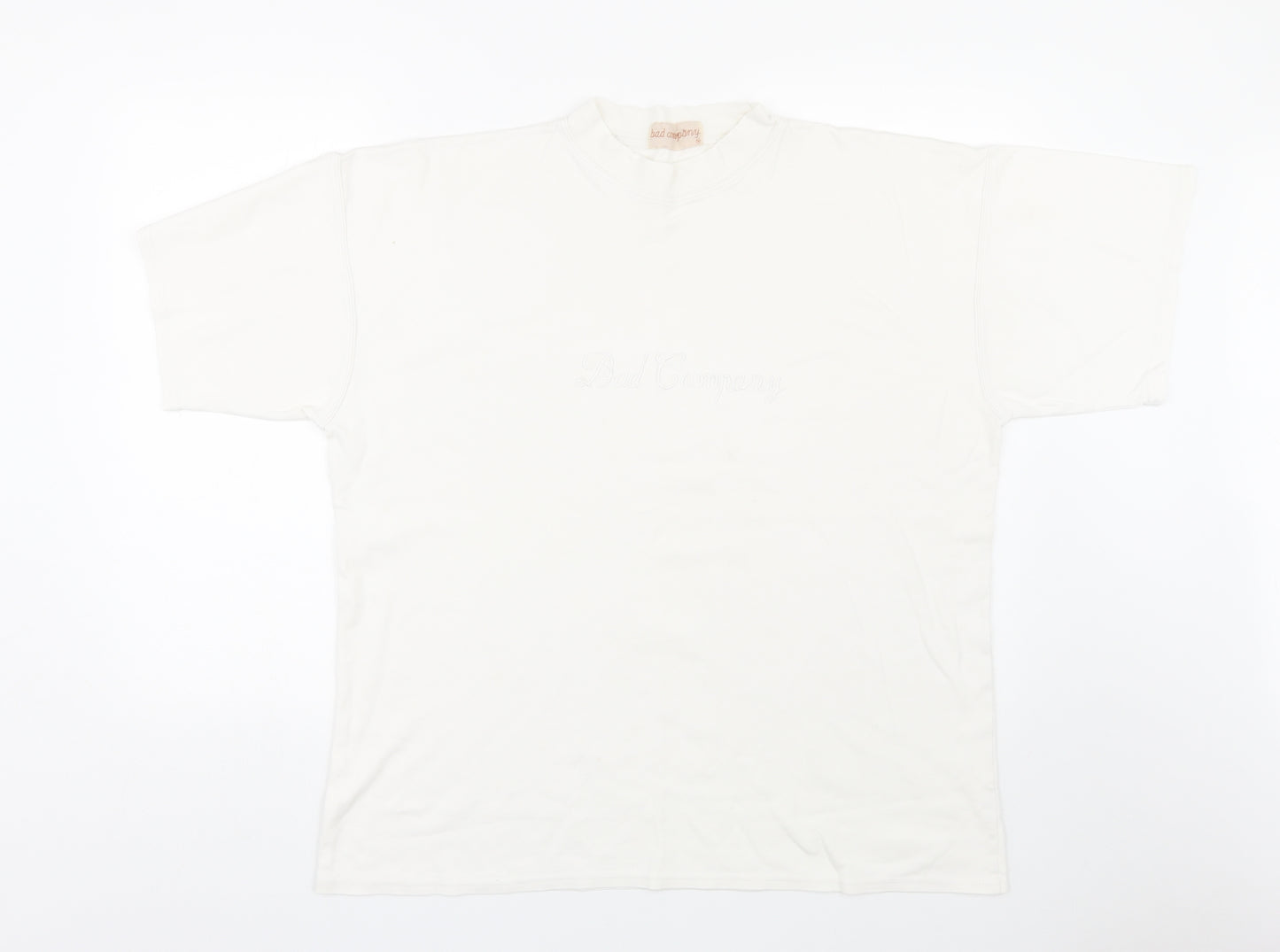 Bad Company Mens White    T-Shirt Size L