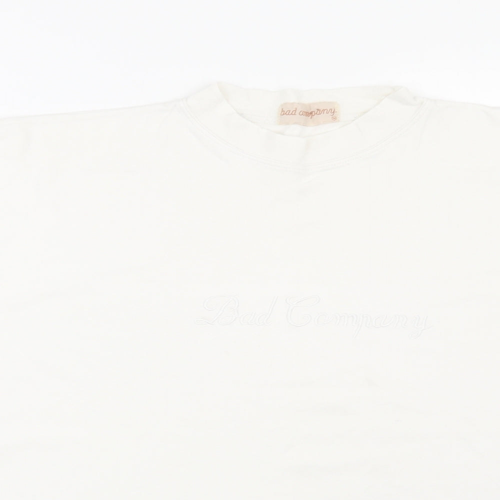 Bad Company Mens White    T-Shirt Size L