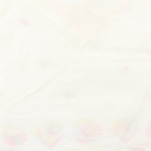 Ashanti Womens White Paisley  Basic Blouse Size L