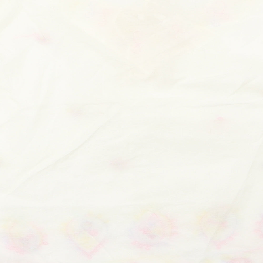 Ashanti Womens White Paisley  Basic Blouse Size L