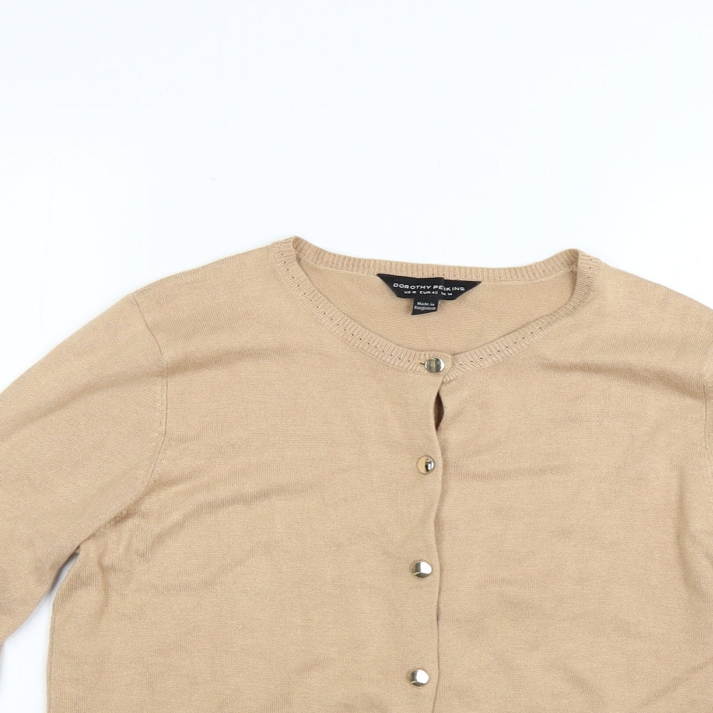 Dorothy Perkins Womens Beige   Cardigan Jumper Size 14