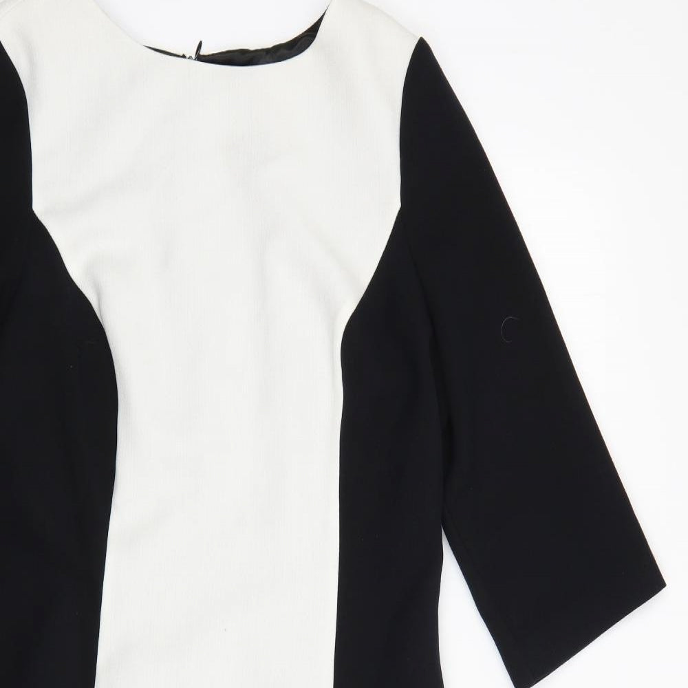 Papaya Womens Black Striped  Bodycon  Size 16