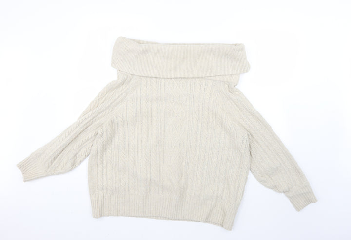 H&M Womens Beige Pullover Jumper Size M