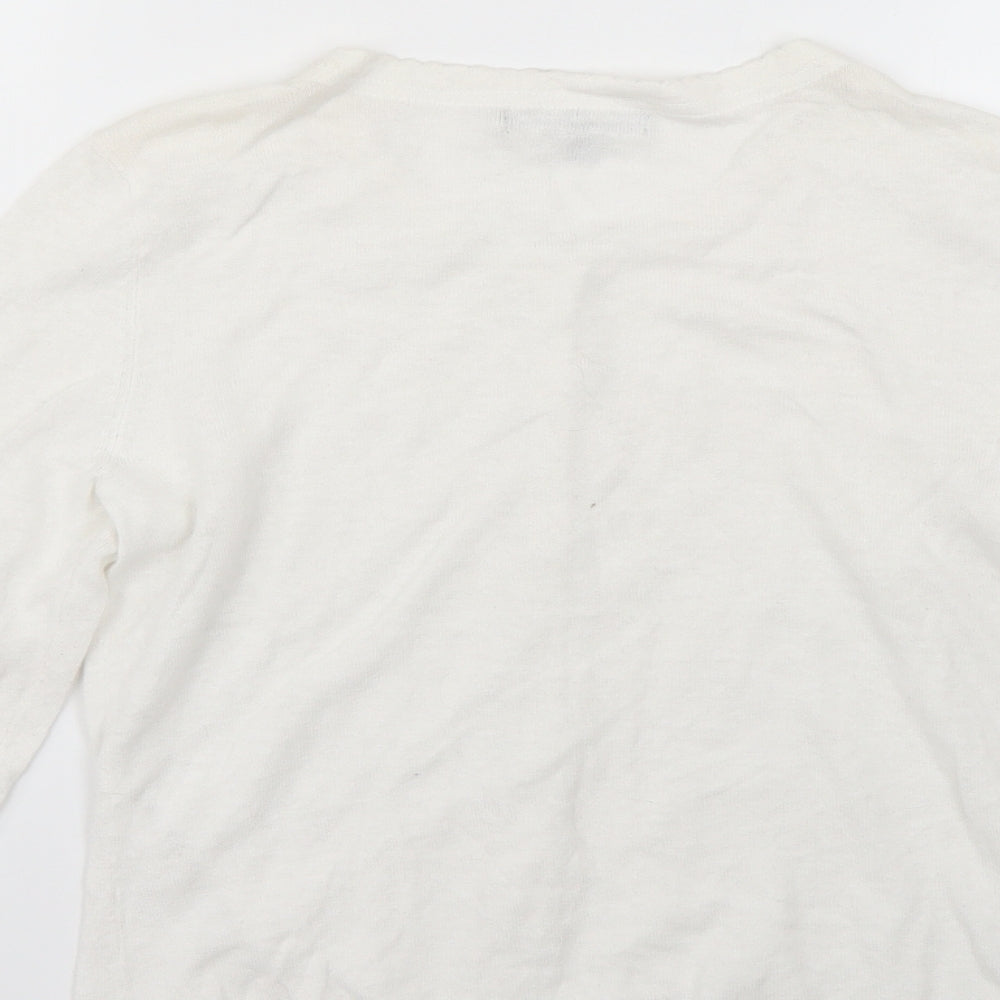 Laura Ashley Womens White   Cardigan Jumper Size 8