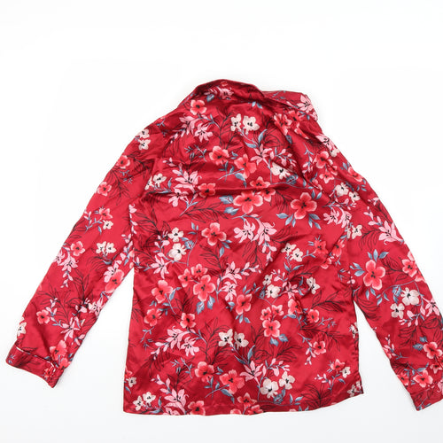 boux Womens Red Floral  Top Pyjama Top Size 10