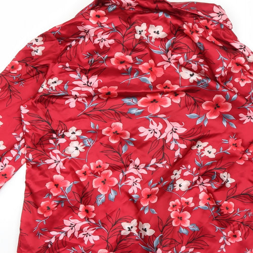boux Womens Red Floral  Top Pyjama Top Size 10