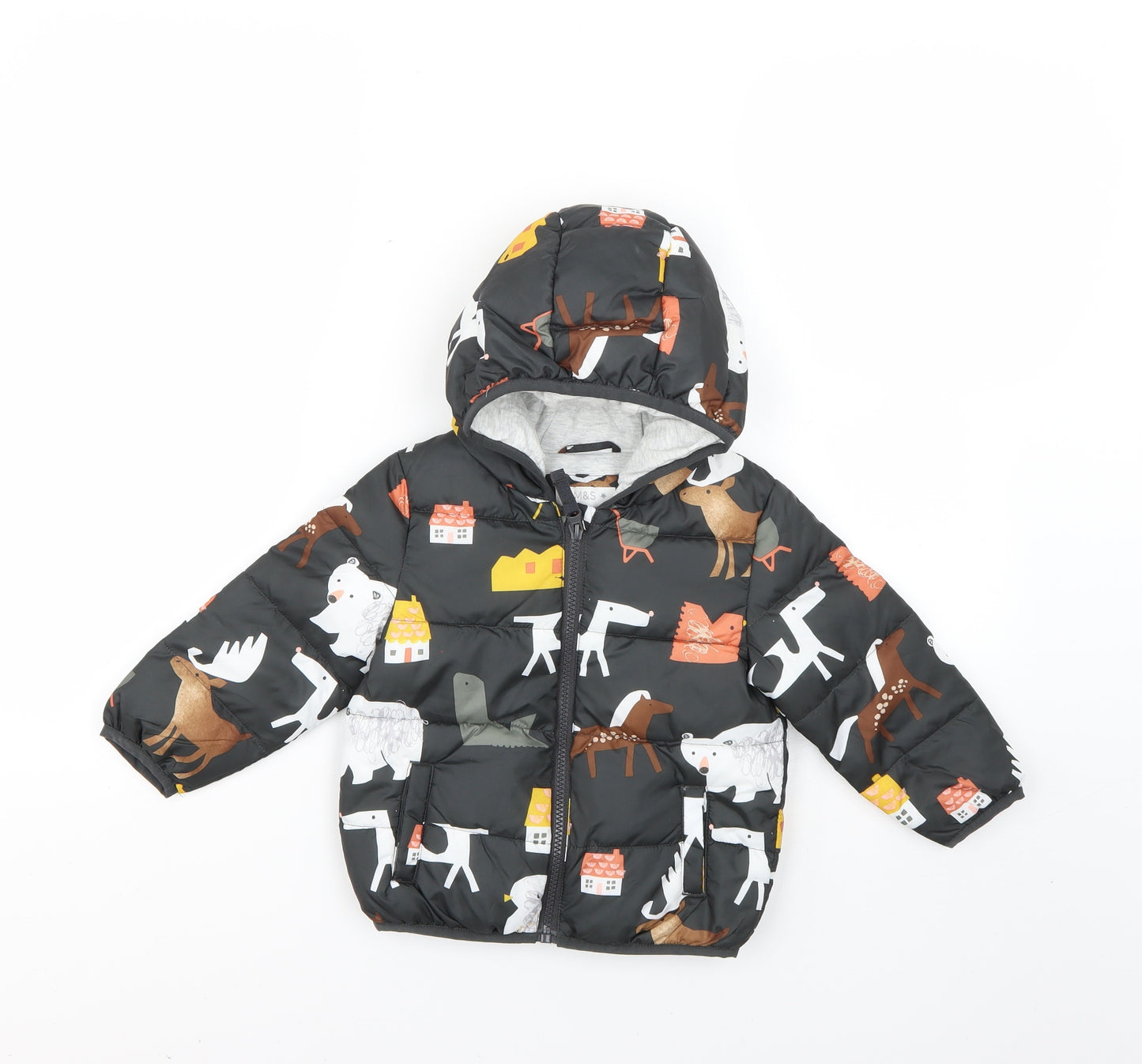 Marks and Spencer Baby Multicoloured Geometric  Rain Coat Coat Size 18-24 Months