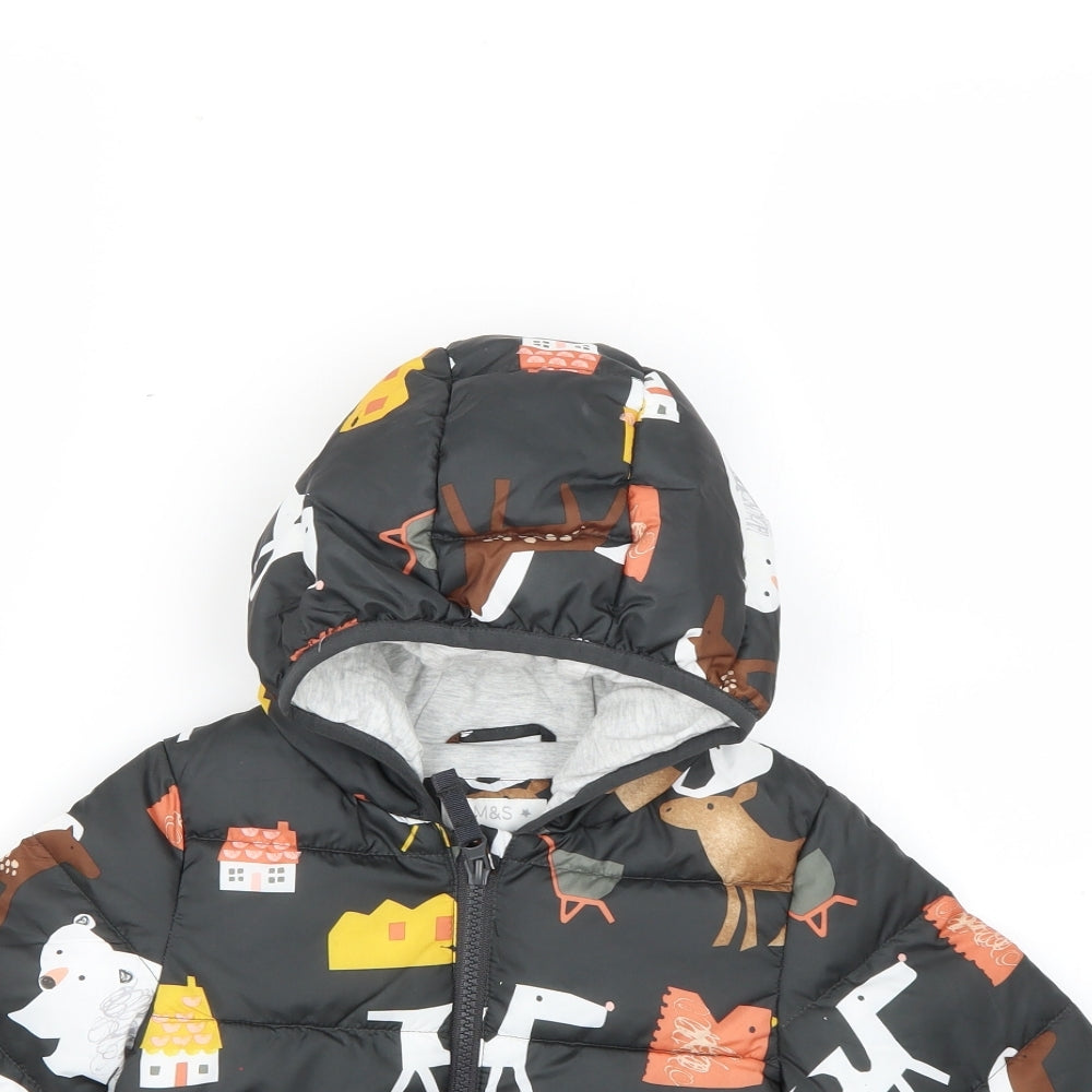 Marks and Spencer Baby Multicoloured Geometric  Rain Coat Coat Size 18-24 Months