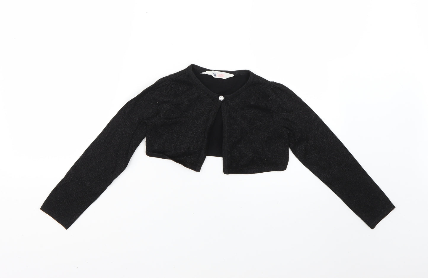 H&M Girls Black   Cardigan Jumper Size 7-8 Years