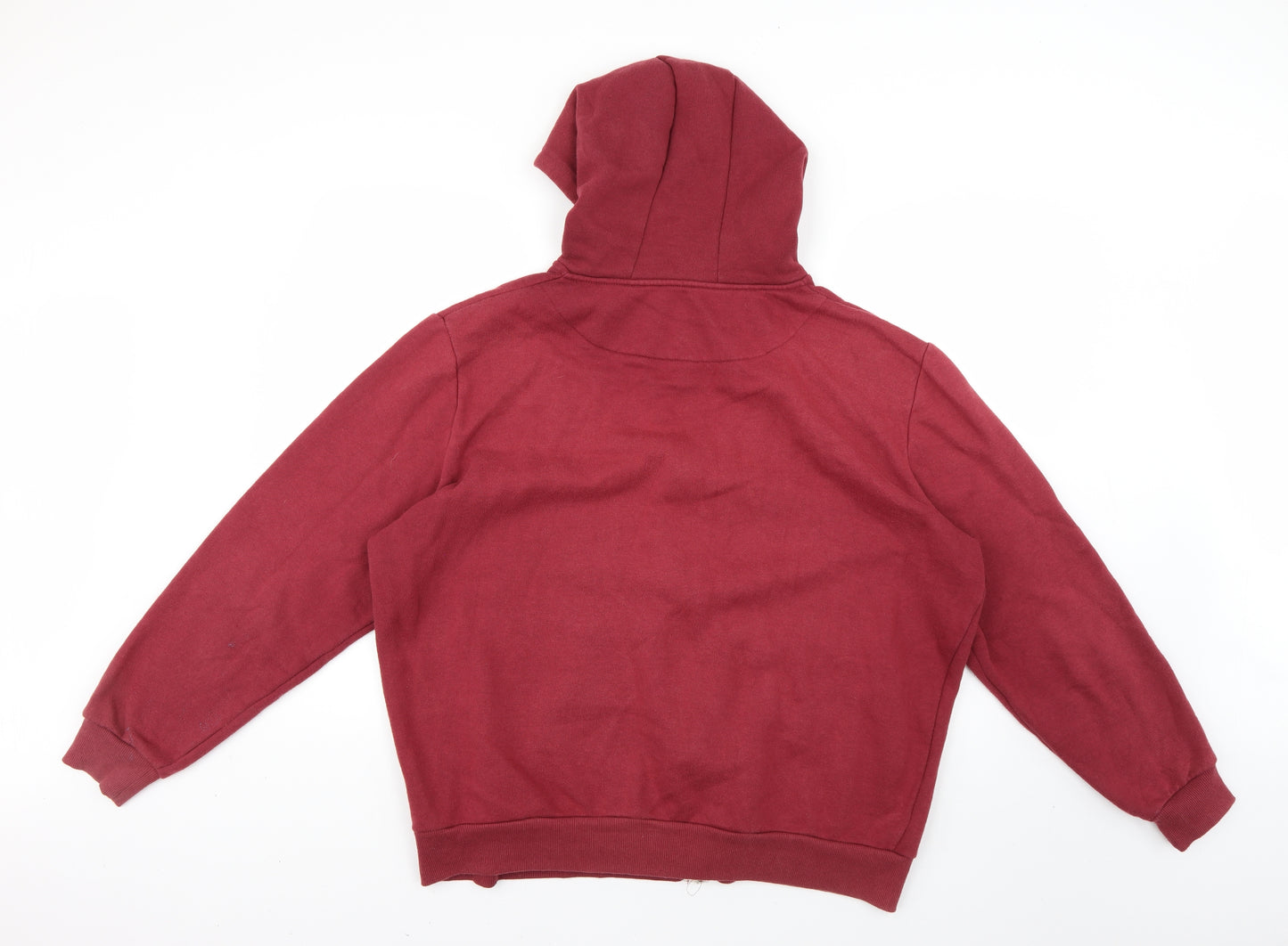 Cedar Wood State Mens Red   Full Zip Hoodie Size 2XL