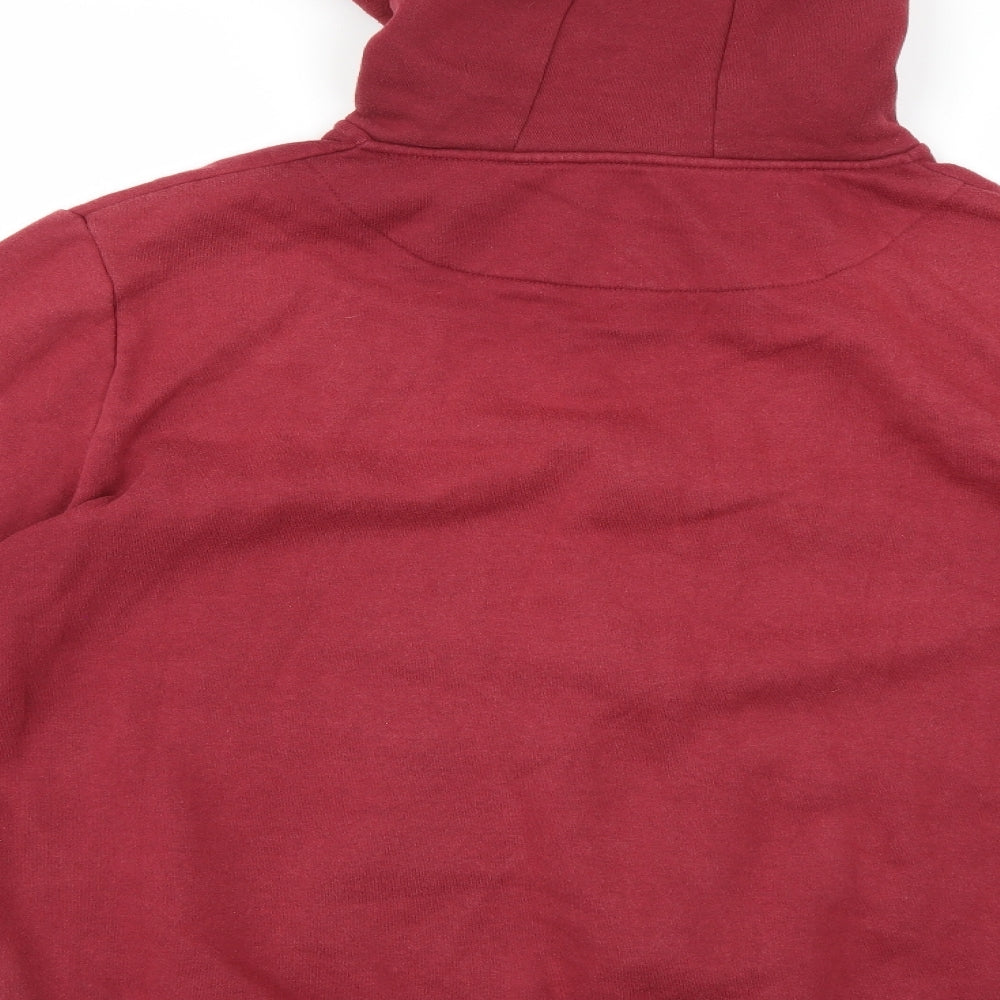 Cedar Wood State Mens Red   Full Zip Hoodie Size 2XL