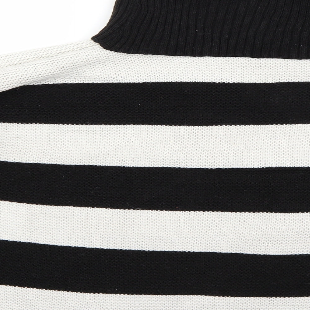 Boohoo Womens Multicoloured Striped  Pullover Jumper Size L