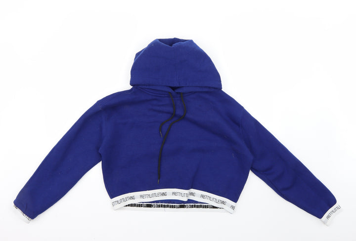 PRETTYLITTLETHING Womens Blue Henley Jumper Size M