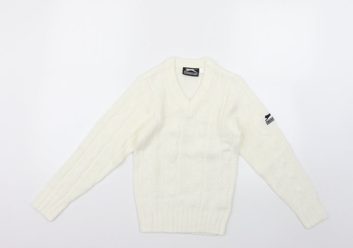 Slazenger Girls White   Pullover Jumper Size 9-10 Years