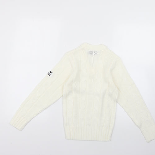 Slazenger Girls White   Pullover Jumper Size 9-10 Years
