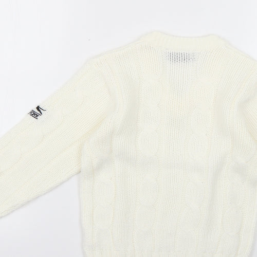 Slazenger Girls White   Pullover Jumper Size 9-10 Years