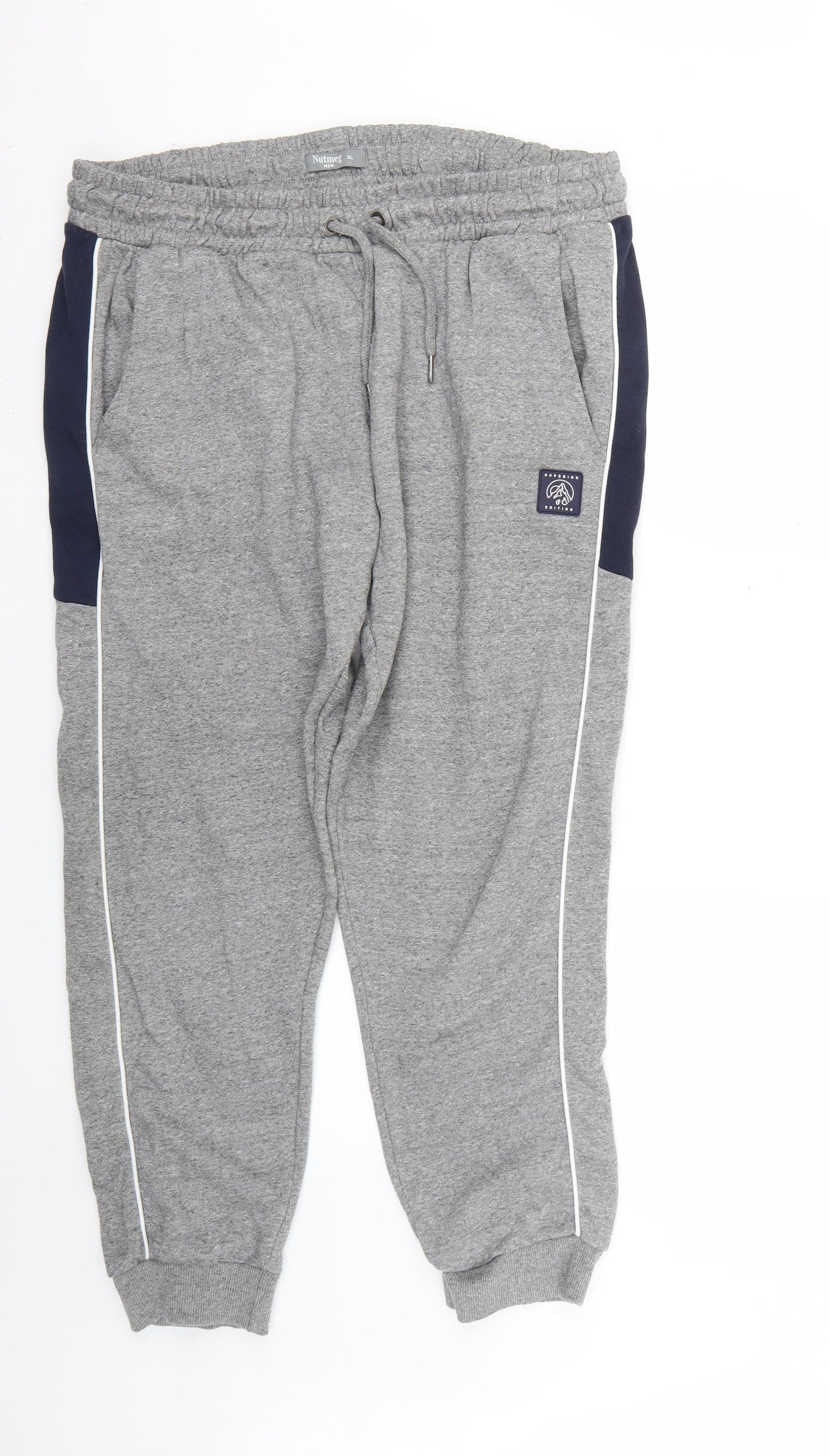 Nutmeg Mens Grey   Jogger Trousers Size XL L27 in