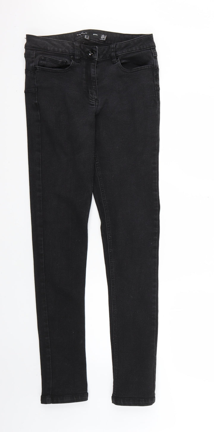Denim Womens Black Skinny Jeans Size 12 L30 in