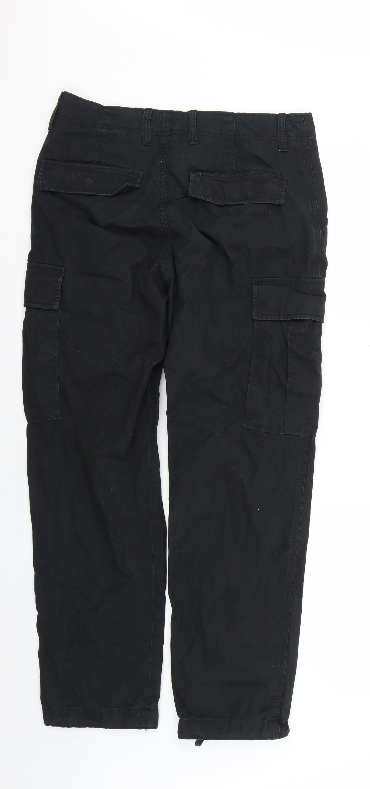 H&M Mens Black   Trousers  Size 31 L26 in