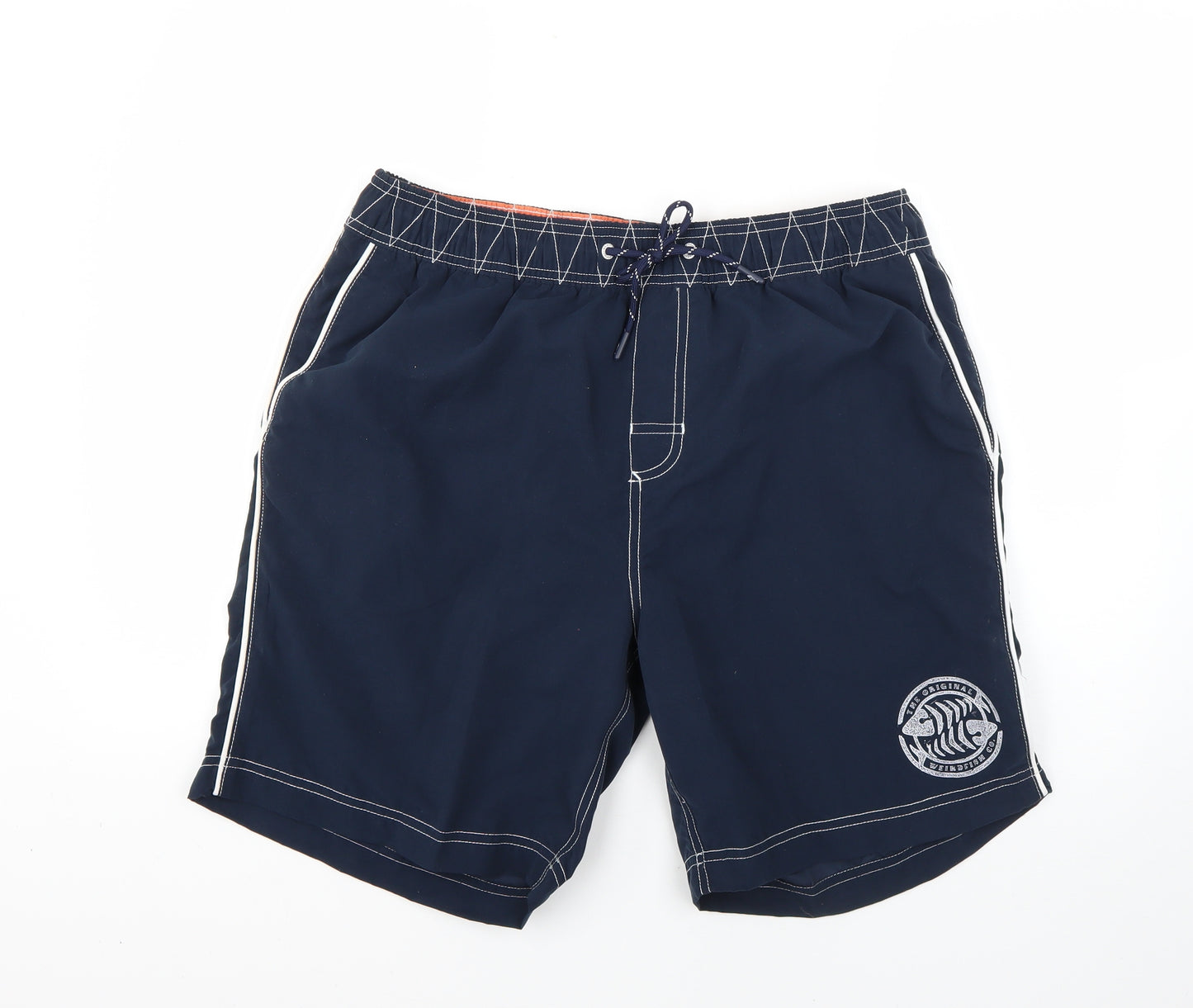 Weird Fish Mens Blue   Sweat Shorts Size 36