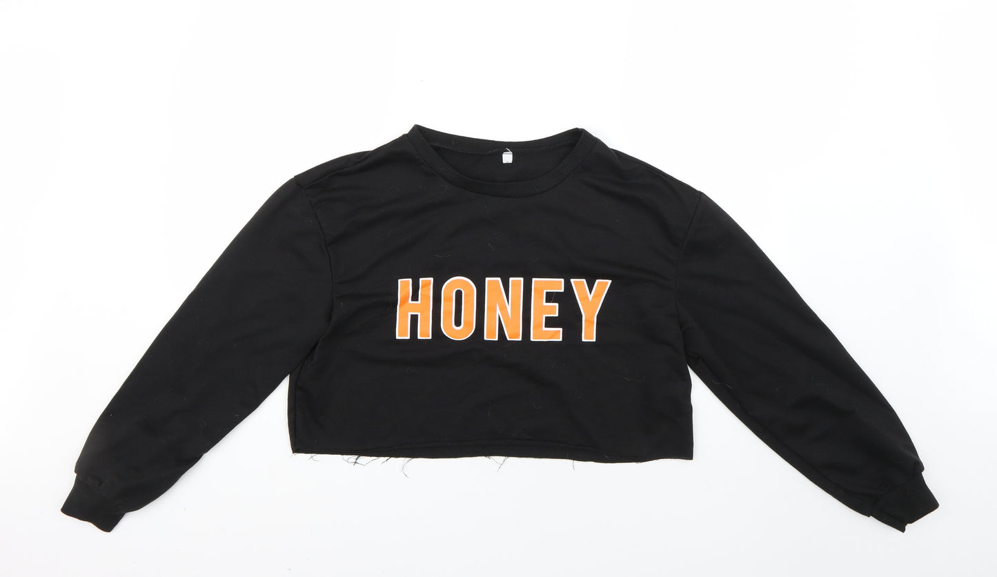 Preworn Womens Black   Pullover Jumper Size S