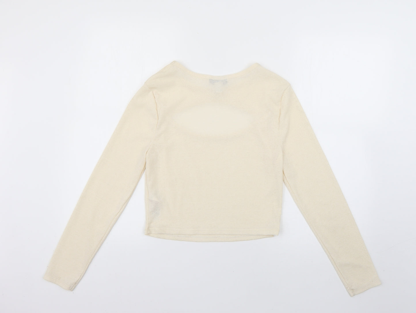 Topshop Womens Beige   Basic T-Shirt Size 14