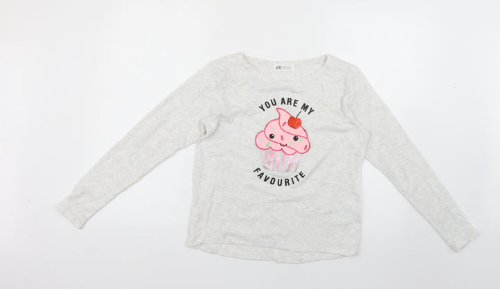 h7m Girls Grey   Pullover Jumper Size 11-12 Years