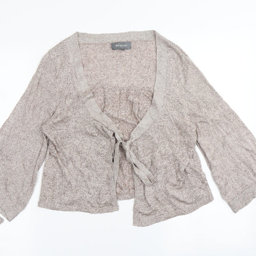 et vous Womens Brown  Knit Cardigan Jumper Size 16
