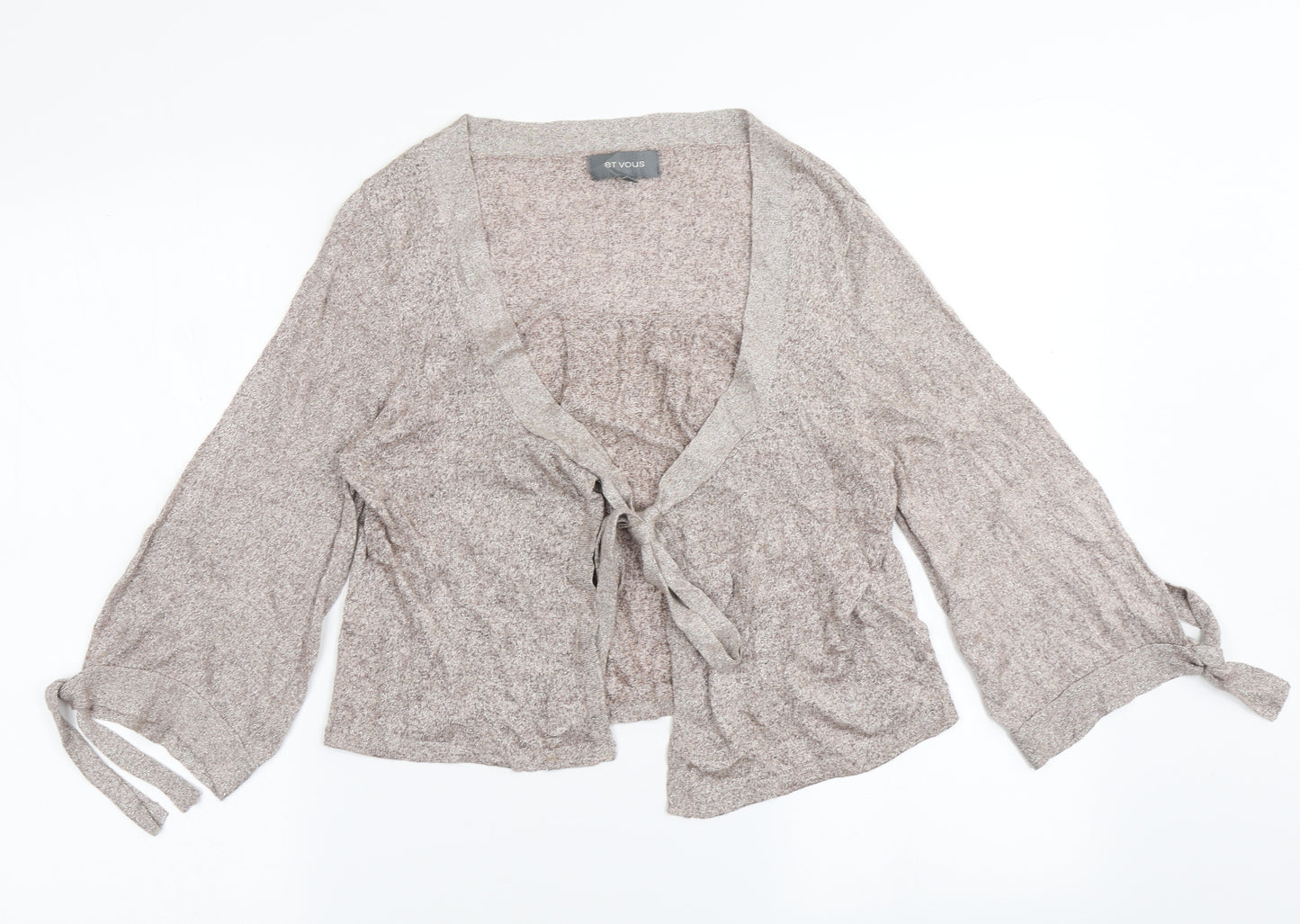 et vous Womens Brown  Knit Cardigan Jumper Size 16