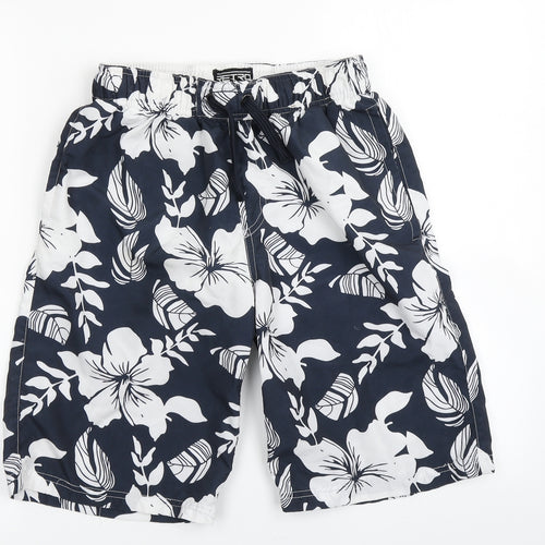 Blue Inc Mens Blue Floral  Athletic Shorts Size XS