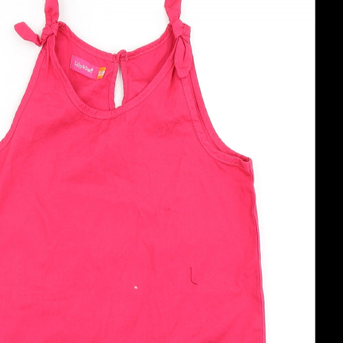 Lily & Dan Girls Pink   Basic Tank Size 11-12 Years