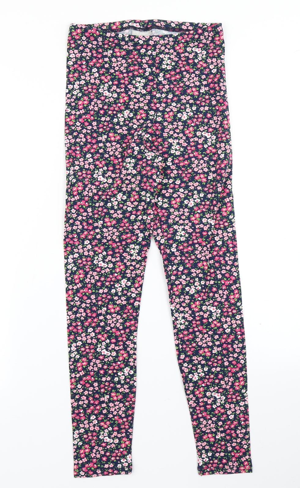 Matalan Girls Blue Floral  Jegging Trousers Size 12 Years
