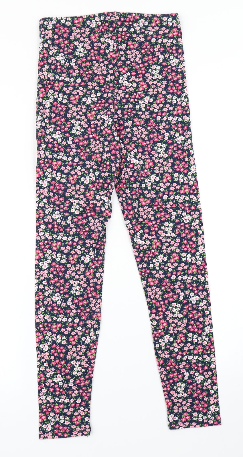 Matalan Girls Blue Floral  Jegging Trousers Size 12 Years