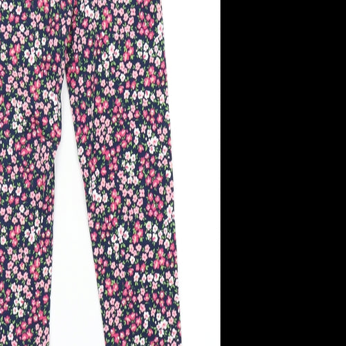 Matalan Girls Blue Floral  Jegging Trousers Size 12 Years